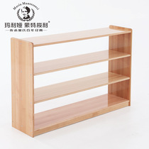 Kindergarten Montesus instructional cabinet beech wood solid wood childrens toy locker storage rack area corner cabinet furniture