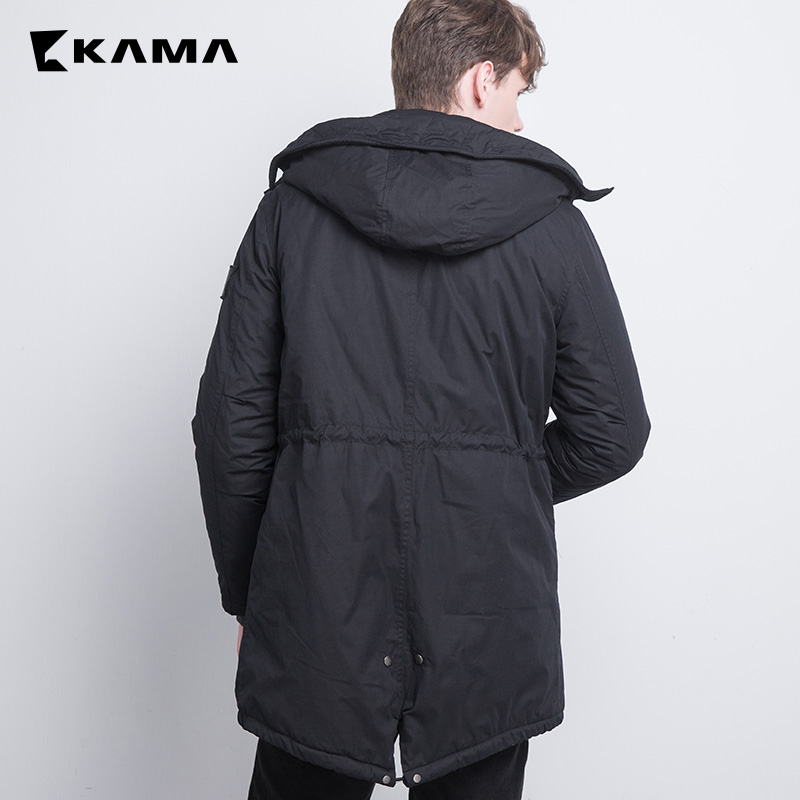 卡玛KAMA2016冬季新款棉袄潮加厚棉服连帽中长款棉衣男2416716产品展示图4