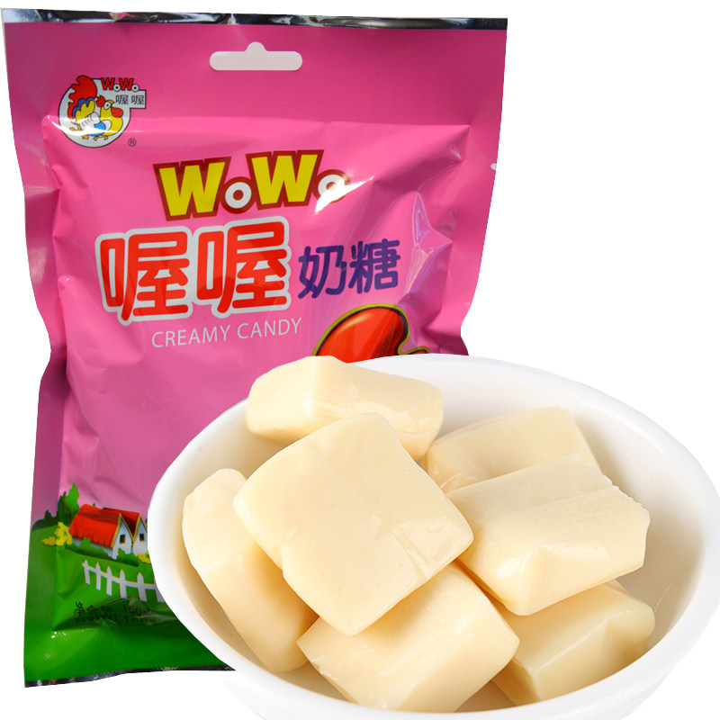 喔喔奶糖 大公鸡wowo奶糖好吃就说喔 经典儿时回忆袋装150g*5袋_爱酷