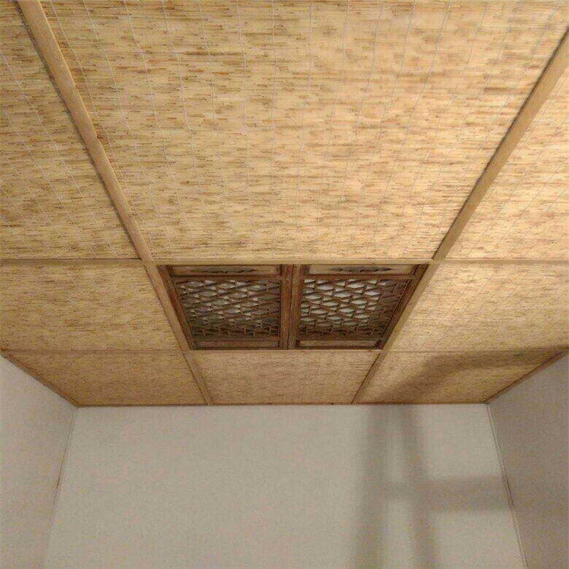 芦苇帘子遮阳草编竹帘装饰复古吊顶大卷茶楼隔断墙面装修包邮