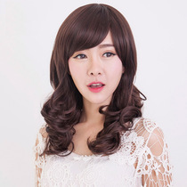 Fashion wig female big wave long curly hair set head set Natural realistic wig set new hair set