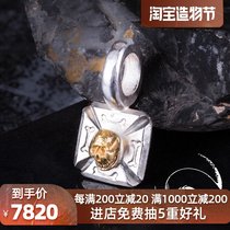 (Domestic stock)Takayama Silver Cross skull small pendant hanging ring stoplight pendant necklace