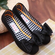 2020 Spring Summer New Light Mouth Small Cloth Shoes Black Soft Bottom Working Shoes Non-slip Breathable Old Beijing Shoes Lady