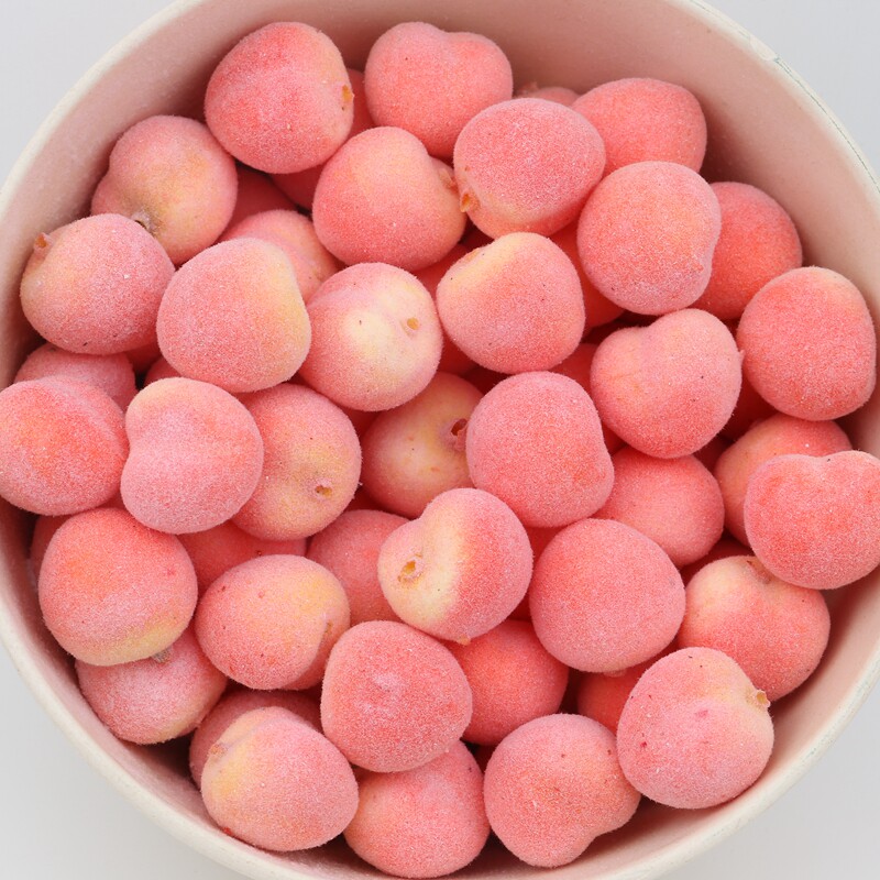 仿真泡沫水蜜桃 20mm25mm无孔迷你小桃子 发簪diy饰品配件材料