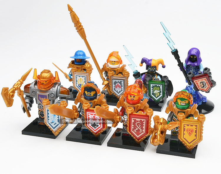 兼容乐高未来骑士团克雷战车城堡艾克索兰斯盾