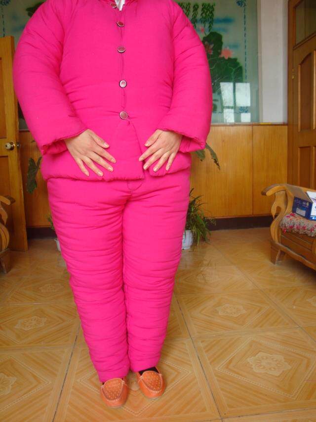 定制绵绸布成人纯手工纯棉花大襟盘扣棉袄棉裤套装背带花棉裤唐装