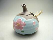 Japanese imported water-fired pure hand-made ceramic Japanese pattern toothpick tube storage box