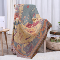 Foreign trade retro luxury artistic rural rural wire blanketry wire cover wire cover window mattress window bed tail blanket sofa gasket