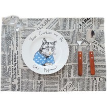 Nordic Style Dining Mat napkin Western Dining Cushion Heat Insulation Mat Tea Towels Day Style Retro Cotton Hemp Square Dining Boutian Garden Fabric