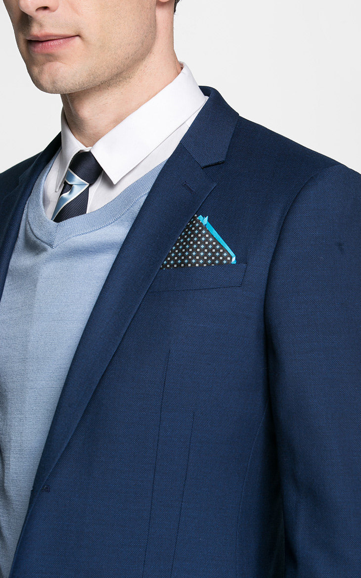 selected思莱德涤纶平驳领修身男士商务西服t|41625x001