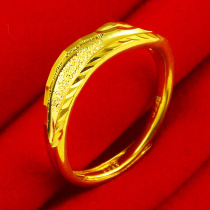 Gold ring 99999 pure gold mens and womens index finger ring ring fortune 8-shaped pure gold real gold jewelry