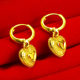 Genuine gold earrings 9999 pure gold female love heart-shaped couple earrings real gold jewelry small earrings earrings mother Genuine gold earrings 9999 pure gold female love heart-shaped couple earrings real gold jewelry small earrings earrings mother
