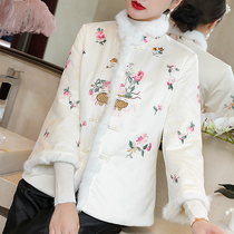 Tang womens winter clothes retro Chinese cotton-padded clothes womens short national tide cotton-padded jacket womens ethnic style coat