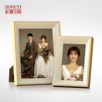 6-8 inch table washing Photo wedding photo enlarged photo frame Nordic style wood grain baby photo Korean creative table