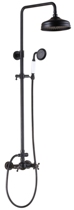 All copper black bronze shower faucet set double shower tub faucet D-B0047 attached figure
