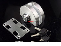 Stainless steel glass door lock central door lock moving door lock without open pore round bilateral double door