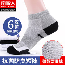 Antarctic socks men's short socks autumn thin cotton boat socks anti-odor sweat breathable sport short socks ins