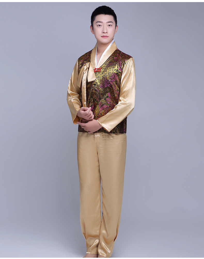 爱上舞男士韩服 韩国传统服饰朝鲜族少数民族演出服装婚礼韩服男
