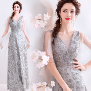 Flying Elegant Birthday Annual Party Performance Evening Dress  