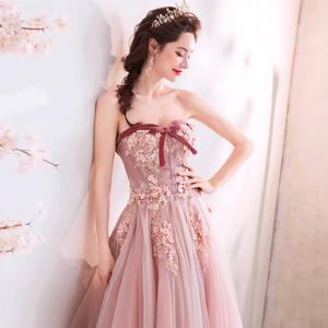 Fairy Bean Flour Bride Marriage Toastmasters Evening Evening Dress 