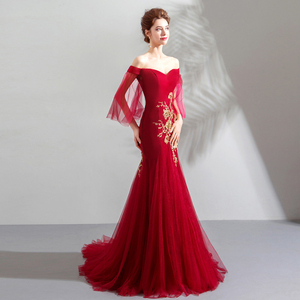 National Color Tianxiang Fashion Fishtail  Wedding Salute Dress