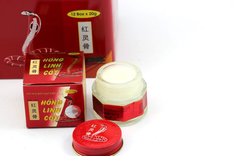 越南原装药膏红灵骨20g 颈椎肩周腰 风 湿病痛 蛇毒软膏6瓶包邮