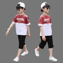 Kids Clothing Boys Summer Set 2022 New Western Style Older Boys Handsome Sports Summer Short Sleeve Fashion