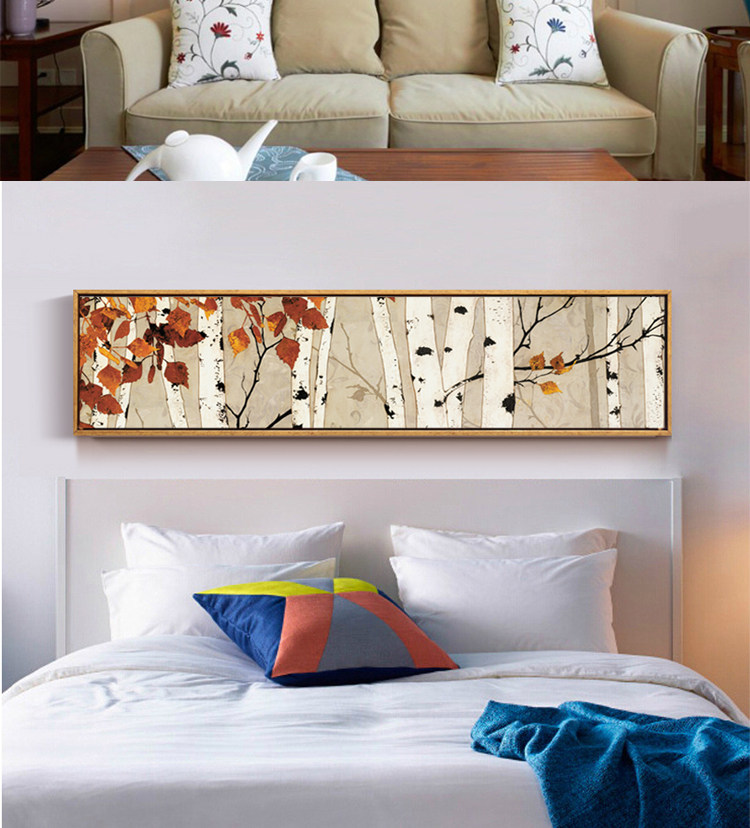 批发长幅挂画客厅书房卧室床头装饰画沙发背景墙壁画新中式有框画