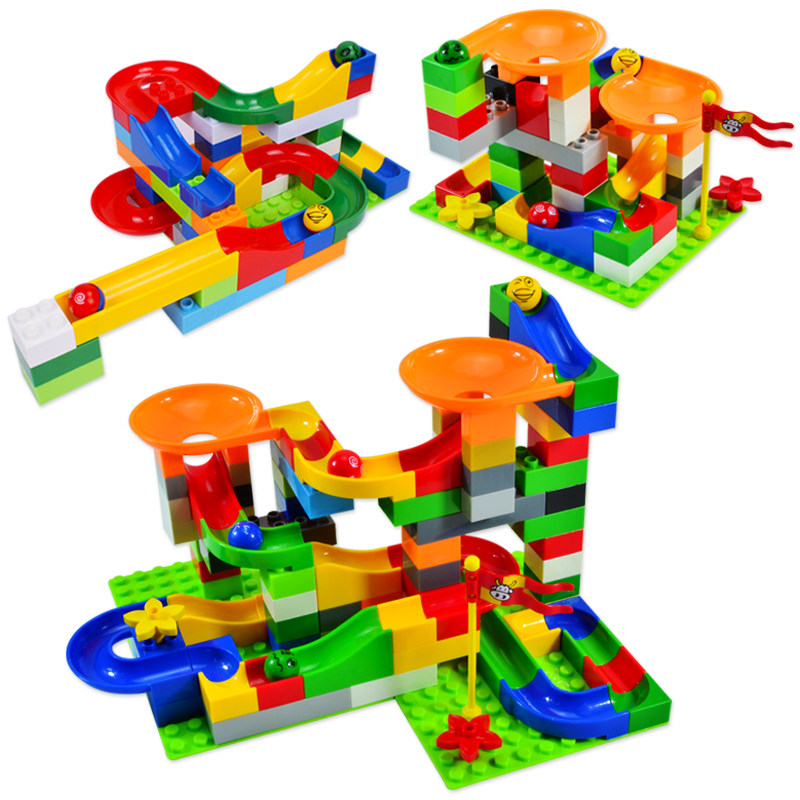 儿童益智兼容乐高大颗粒滚珠轨道积木玩具组装3-6周岁女孩拼装_7折