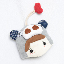 Hand-sewn diy doll material bag small boar key bag handmade fabric diy non-woven key bag couple gift