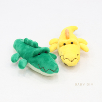 Hand stitched embroidery making couple gift crocodile doll puppet handmade cloth doll cloth diy material bag