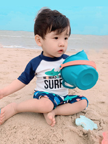 Boys swimsuit summer 2021 new baby swimming trunks long-sleeved sunscreen childrens swimwear boys swimsuit medium large children small