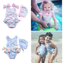 Childrens swimsuit girl one-piece girl girl ins Princess 01-2-3 years old cute Baby Baby Baby swimsuit swimming cap