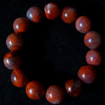 Natural Sichuan material violet red round beads bracelet bracelet hand Chuanchuan purple agate bag flame persimmon red collection grade