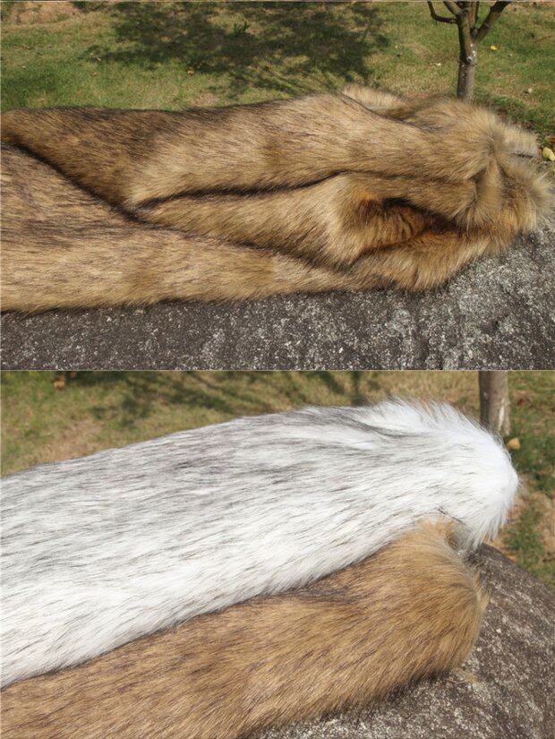 长毛绒动物毛狮子毛狼毛布料演出服仿皮草毛领服装面料柔软背景布