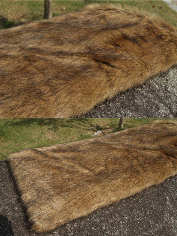 长毛绒动物毛狮子毛狼毛布料演出服仿皮草毛领服装面料柔软背景布