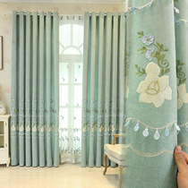2021 New curtains Bedrooms Girls Jane About Modern Light Extravagant High-end Shading Living-room Relief Embroidered Snowier