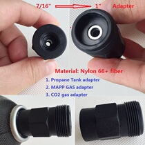 Carbon dioxide adapter 7 16 to 1 High pressure gas adapter Musket gas sprinkler adapter