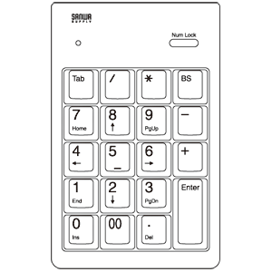 日本sanwa数字键盘小键盘usb财务键盘即插即用 nt-16大键距方便