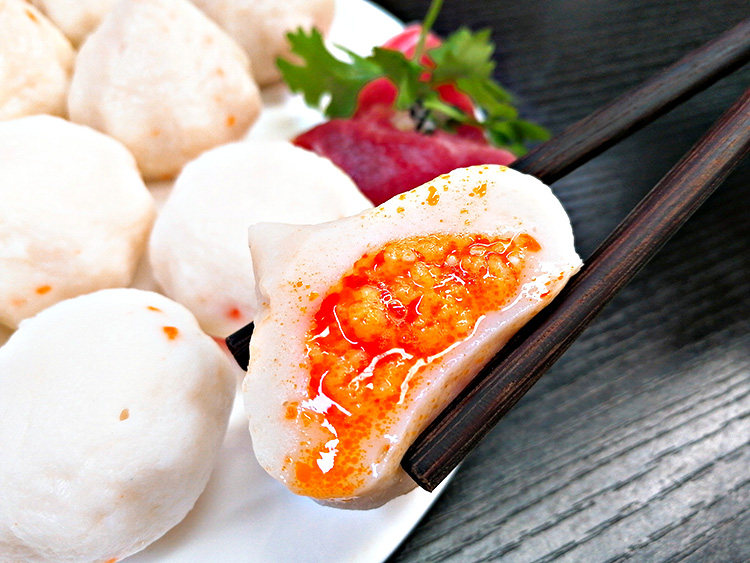 清真蟹子包200g 蟹籽包馅鱼丸 豆捞火锅麻辣烫食材 蟹籽丸子