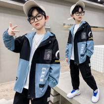 Childrens clothes boy Spring and autumn style jacket 2022 new CUHK Spring Clothing Windsuit Foreign Air Boy Blouse Korean version