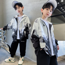 Childrens clothes boy spring clothing jacket 2022 new CUHK Tong Yang qi blouses Spring and autumn boy trendy handsome Han version