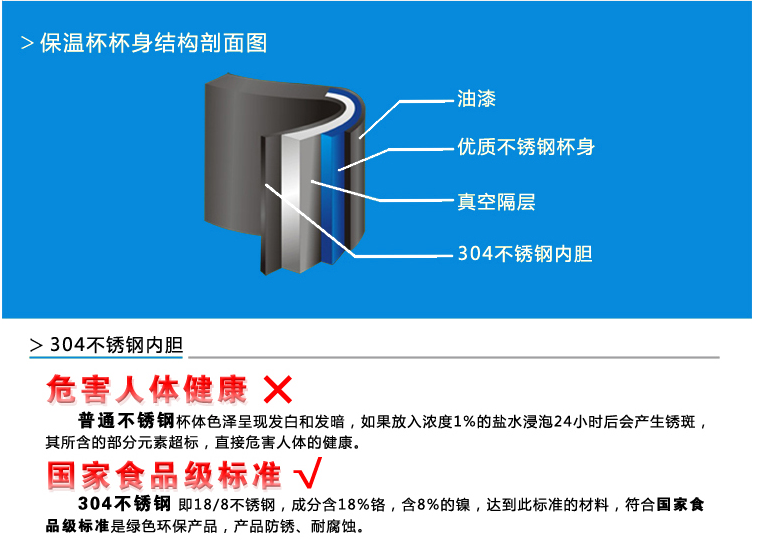 正品保障匡迪68号真空商务杯精品不锈钢保温杯水杯双层茶杯