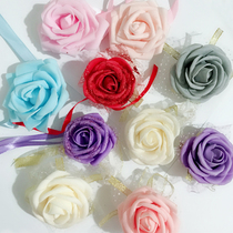 Wedding supplies Korean rose corsage wedding sister group bracelet flower bride hand flower Bridal hand flower bridesmaid wrist flower wrist flower