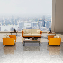 Business Office Sofa Tea Table Combination Brief Modern Reception Room Lounge Area Guest Trio manufacturer direct