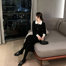 Autumn and winter women's clothing with temperament coat with knitted bottoming dress long sweater skirt knee long skirt