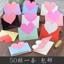 Blessed Birthday Love Heart Message Card Handwritten Blank New Year 3D Folding Holiday Card