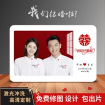 Wash photos to be made into a festive wedding photo Custom Wedding Certificate Documents Photo Crystal Photo Frame Registration Hanging Wall Swing