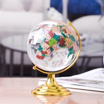 Special high-grade large and small crystal ball globe ornaments toys Chinese home office decorations color