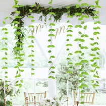The opening class is decorated with pastoral wind and the decoration kindergarten forest plant angle layout simulation leaf Wicker